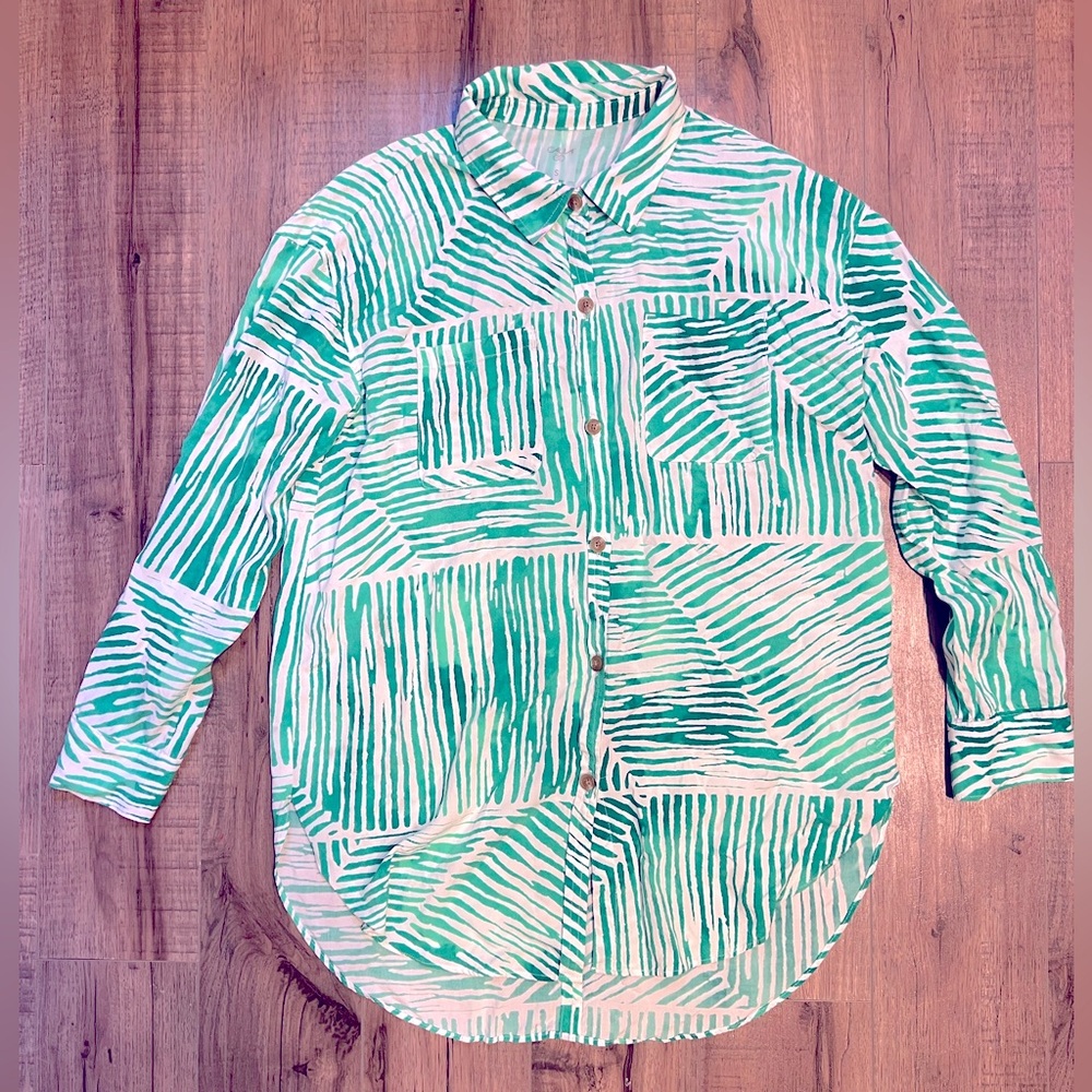 Calia Button Down Cover Up Shirt